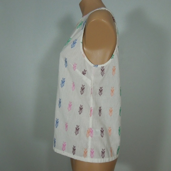 J.Crew Colorful Thread Patterned Tank Top - Picture 2 of 5